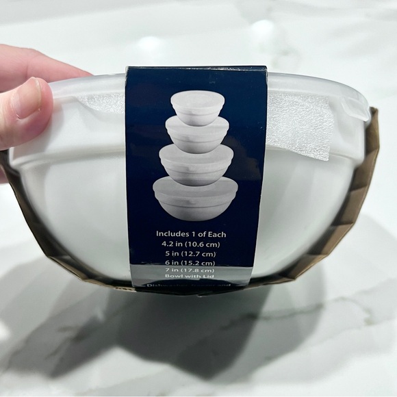 Gibson Ultra Tempered Opal Glass Bowl Set 8 pieces - Picture 3 of 4